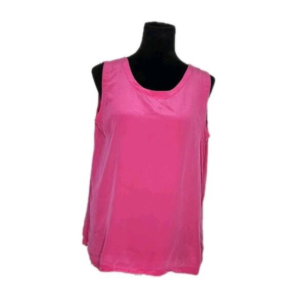 Vintage Carol HDRN signature pink silk tank top size Large - Picture 1 of 7
